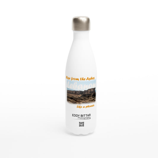 Phoenician wall -Lebanon-White 17oz Stainless Steel Water Bottle