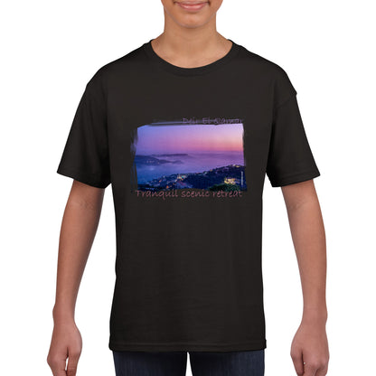 Deir El Qamar Sunset-Lebanon Classic Kids Crewneck T-shirt