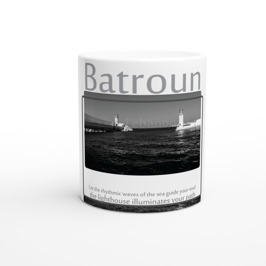 Batroun Lighthouse Lebanon White 11oz Ceramic Mug