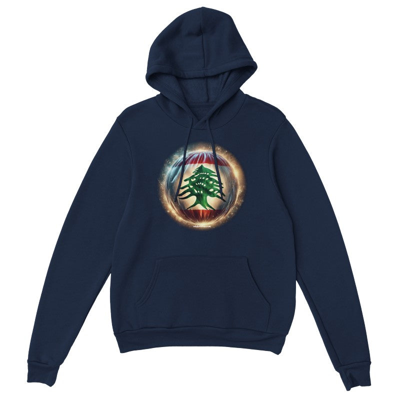 Lebanon Premium Hoodie  Unisex Design Lebanon Flag With Light