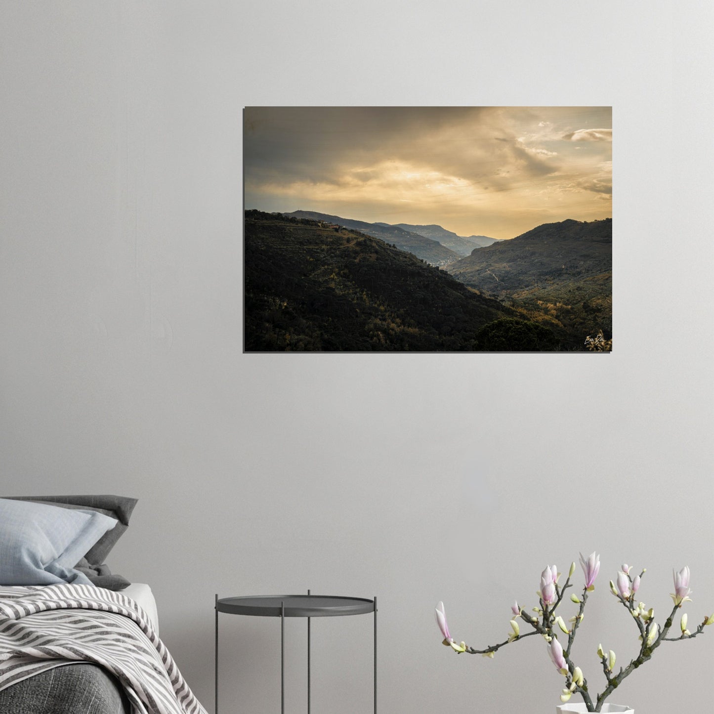 Chouf Mountains Sunset-Lebanon-Wood Prints