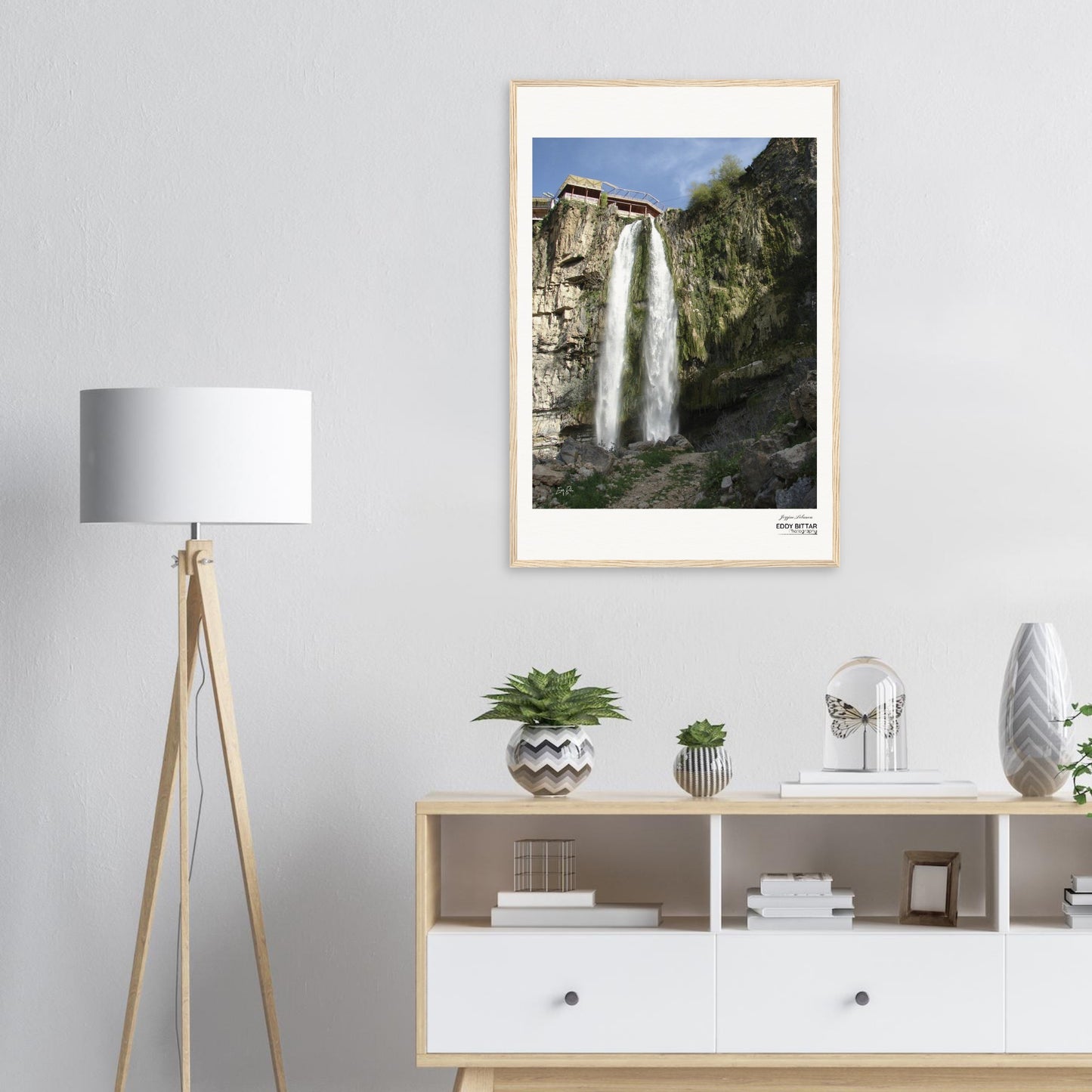 Jezzine Waterfall-lebanon Museum-Quality Matte Paper Wooden Framed Poster