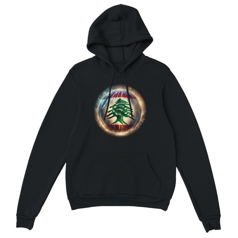 Lebanon Premium Hoodie  Unisex Design Lebanon Flag With Light