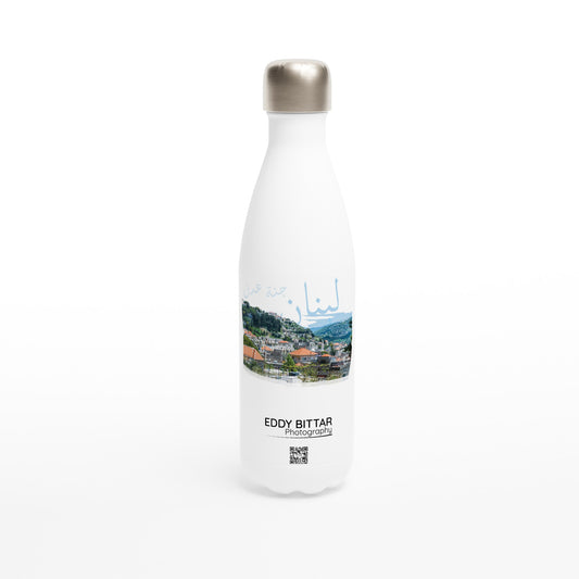 Deir El Qamar Paradise-Lebanon-White 17oz Stainless Steel Water Bottle