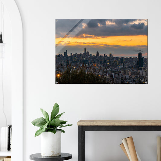 Beirut Sunset-Lebanon-Acrylic Print