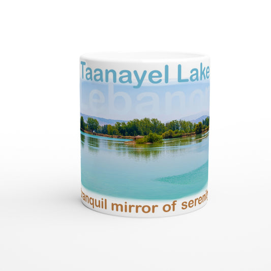 Taanayel Lake Lebanon White 11oz Ceramic Mug