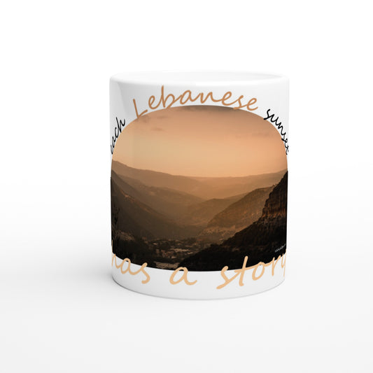 Batroun Mountains White 11oz Ceramic Mug