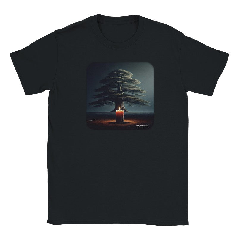 T-Shirts Cedar with candle Lebanese Design