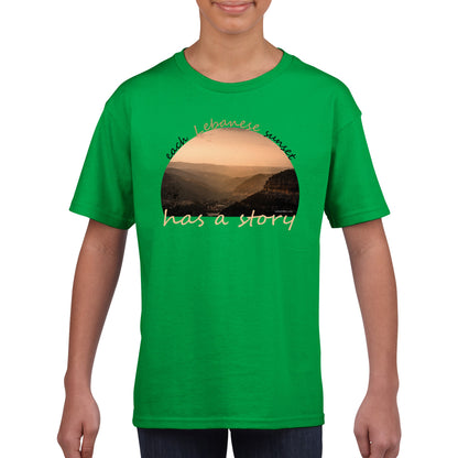 Batroun Mountains Sunset-LebanonClassic Kids Crewneck T-shirt