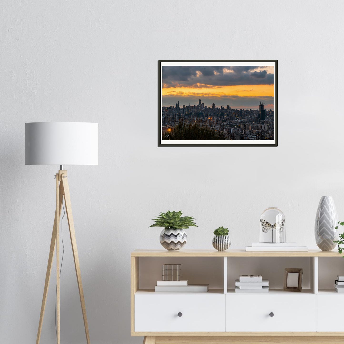 Beirut Sunset-Lebanon-Museum-Quality Matte Paper Metal Framed Poster