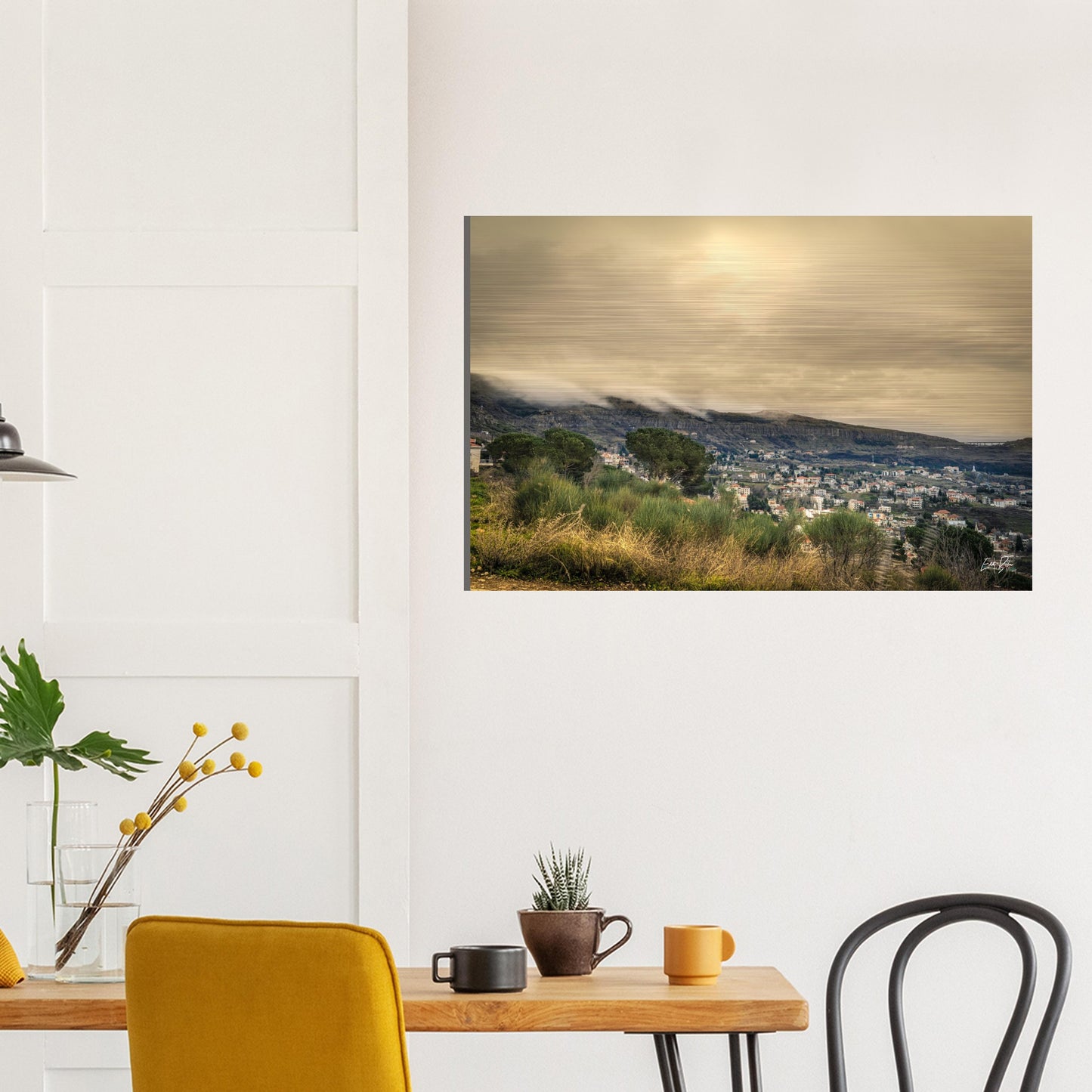 Hemena Sunset-Lebanon-Brushed Aluminum Print