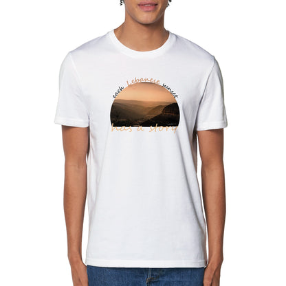 Batroun Mountains Sunsets-Lebanon Organic Unisex Crewneck T-shirt