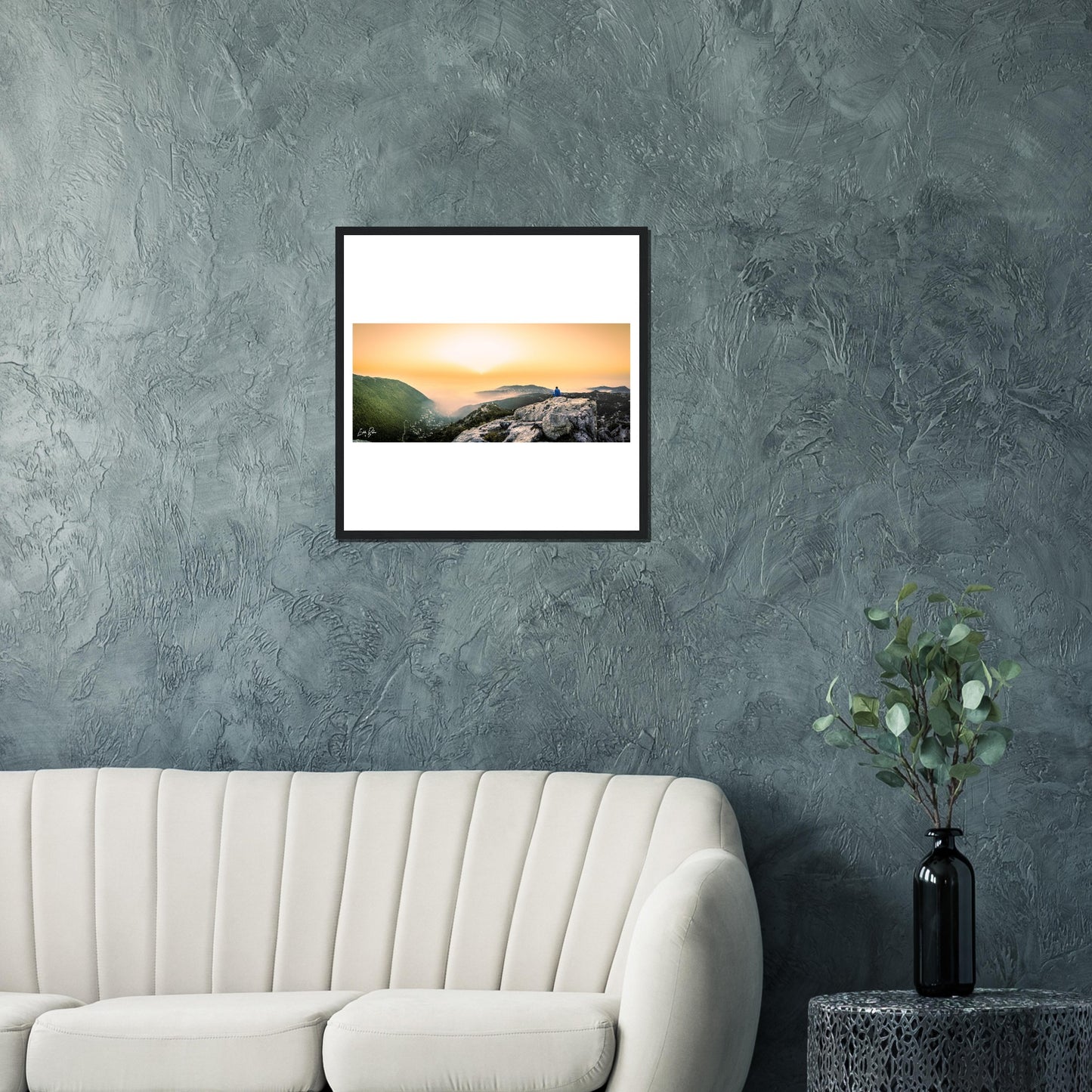 Keserwan Mountains Sunset-Lebanon-Classic Semi-Glossy Paper Wooden Framed Poster