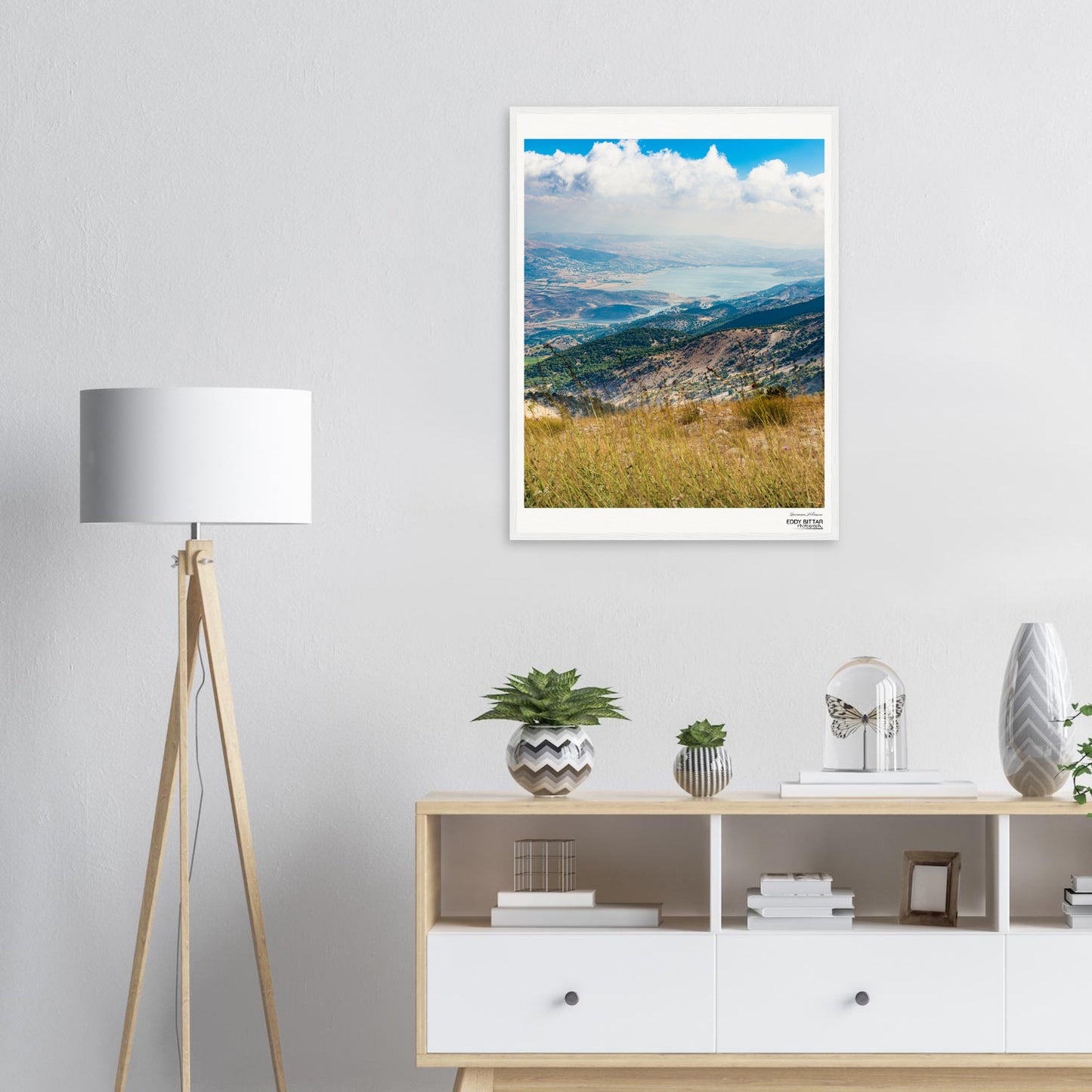 Qaraoun Lake-lebanon Museum-Quality Matte Paper Wooden Framed Poster