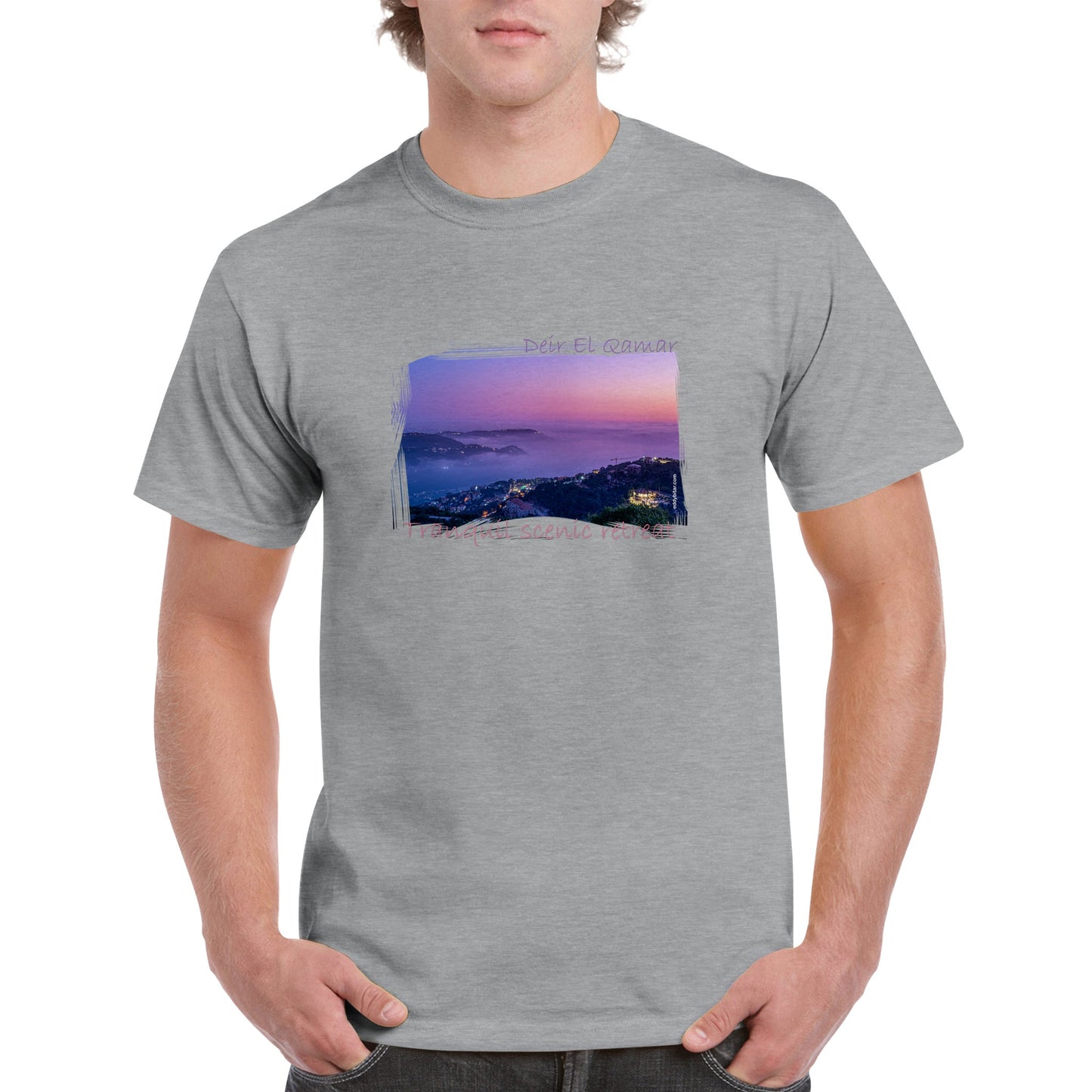 Deir El Qamar Sunset-Lebanon- Unisex Premium  T-shirt