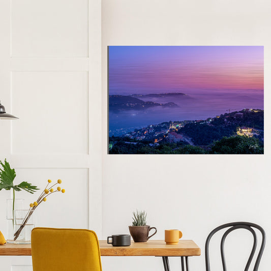 Deir El Qamar Sunset-Lebanon-Brushed Aluminum Print