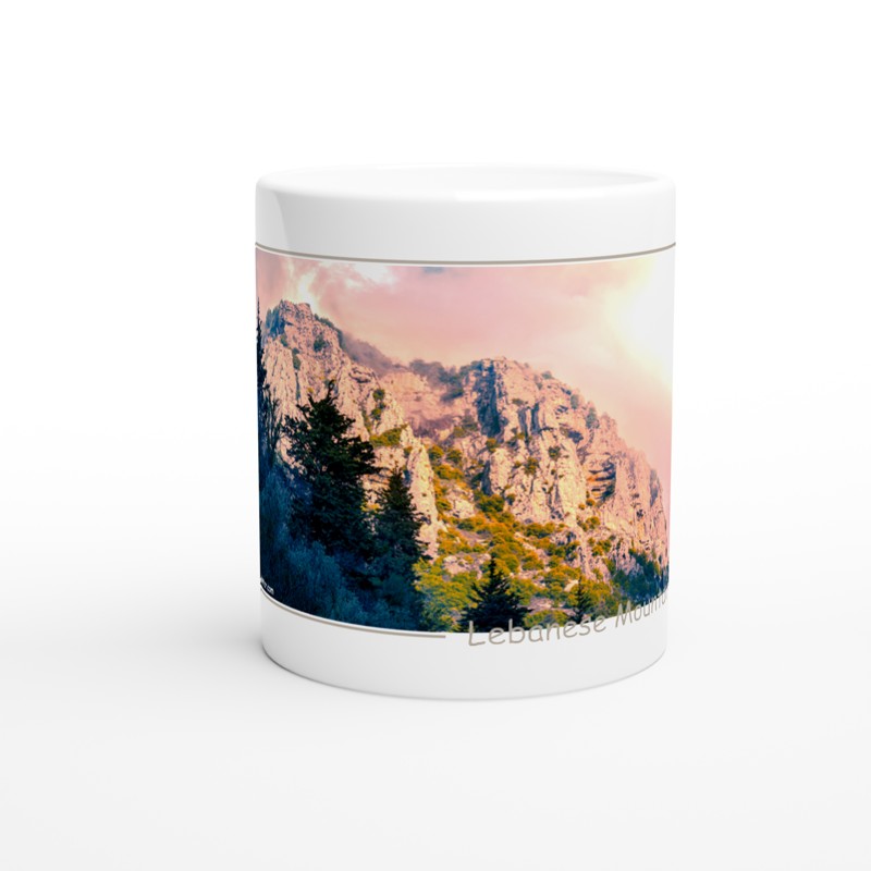 Kadicha Mountain White 11oz Ceramic Mug