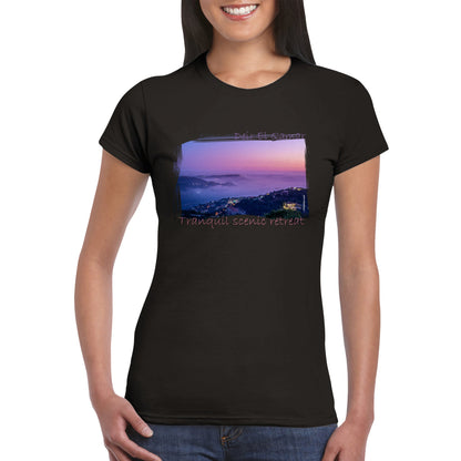 Deir El Qamar Sunset-Lebanon-Classic Womens Crewneck T-shirt