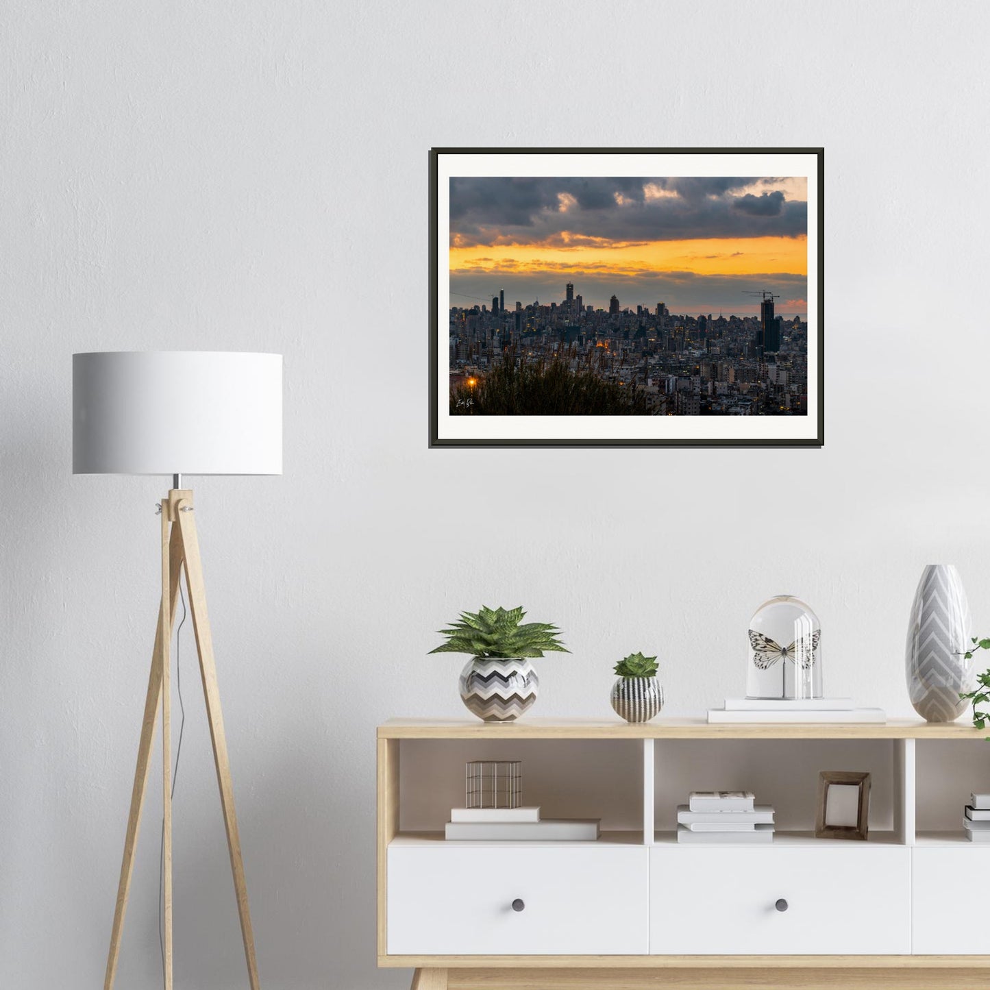 Beirut Sunset-Lebanon-Museum-Quality Matte Paper Metal Framed Poster