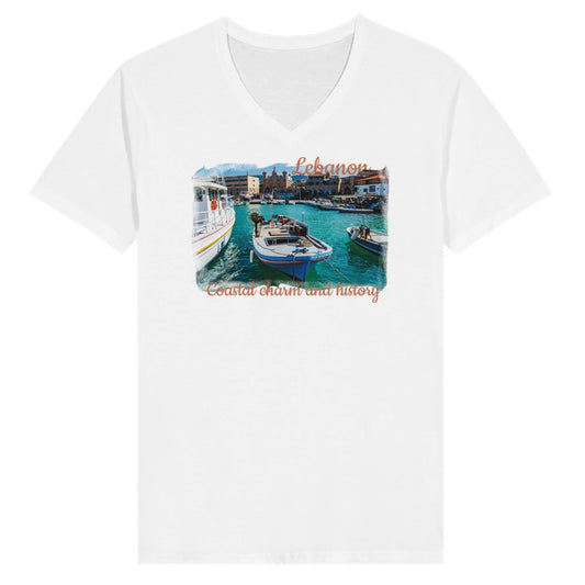 Batroun- Lebanon-  Woman Short Sleeve V-neck Premium T-shirt