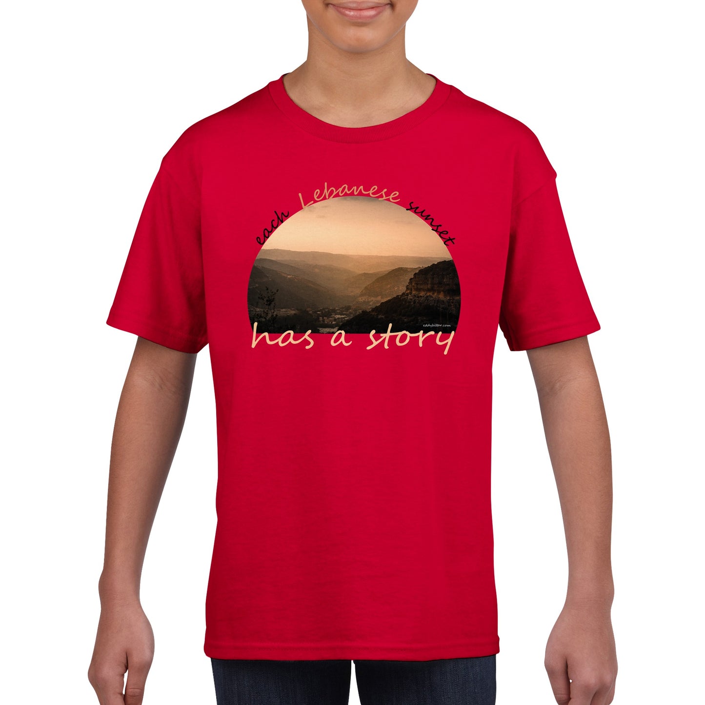 Batroun Mountains Sunset-LebanonClassic Kids Crewneck T-shirt