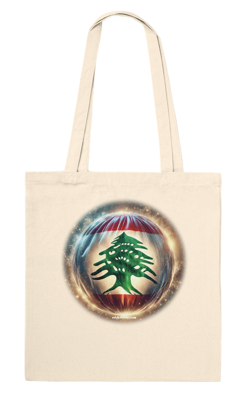 Lebanese Flag with light-Premium Tote Bag