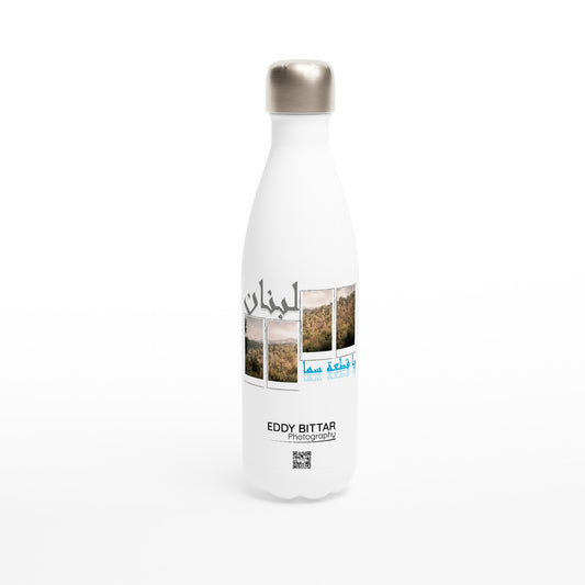 Lebanese Mountains-Lebanon-White 17oz Stainless Steel Water Bottle