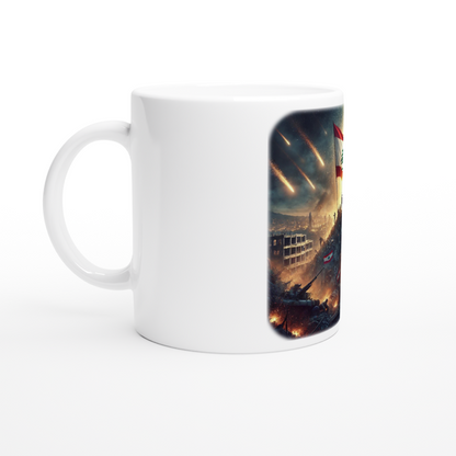 Lebanese Flag on Hill Design Ceramic Mug