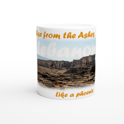 Phoenician Wall Lebanon White 11oz Ceramic Mug