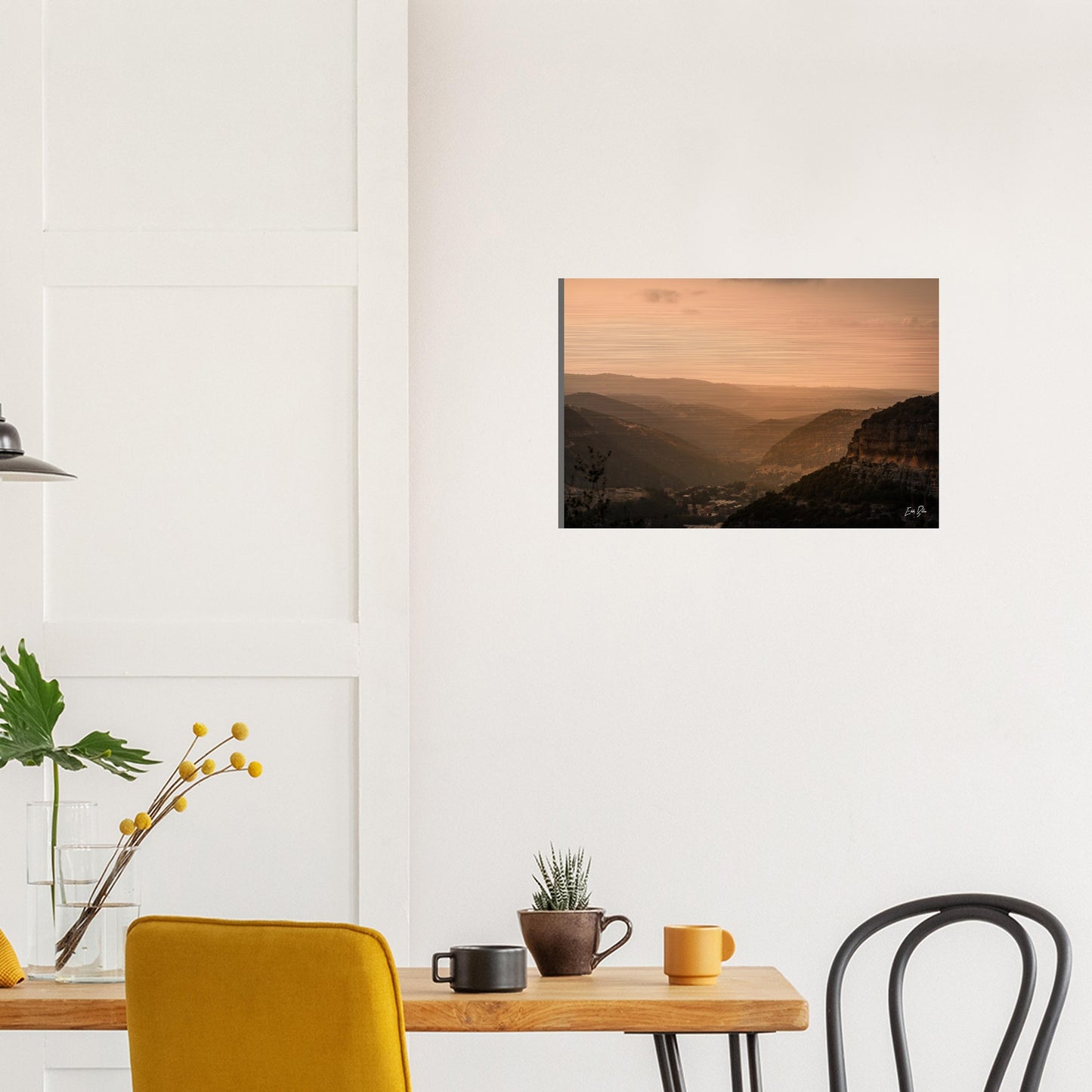 Batroun Mountains Sunset-Lebanon-Brushed Aluminum Print