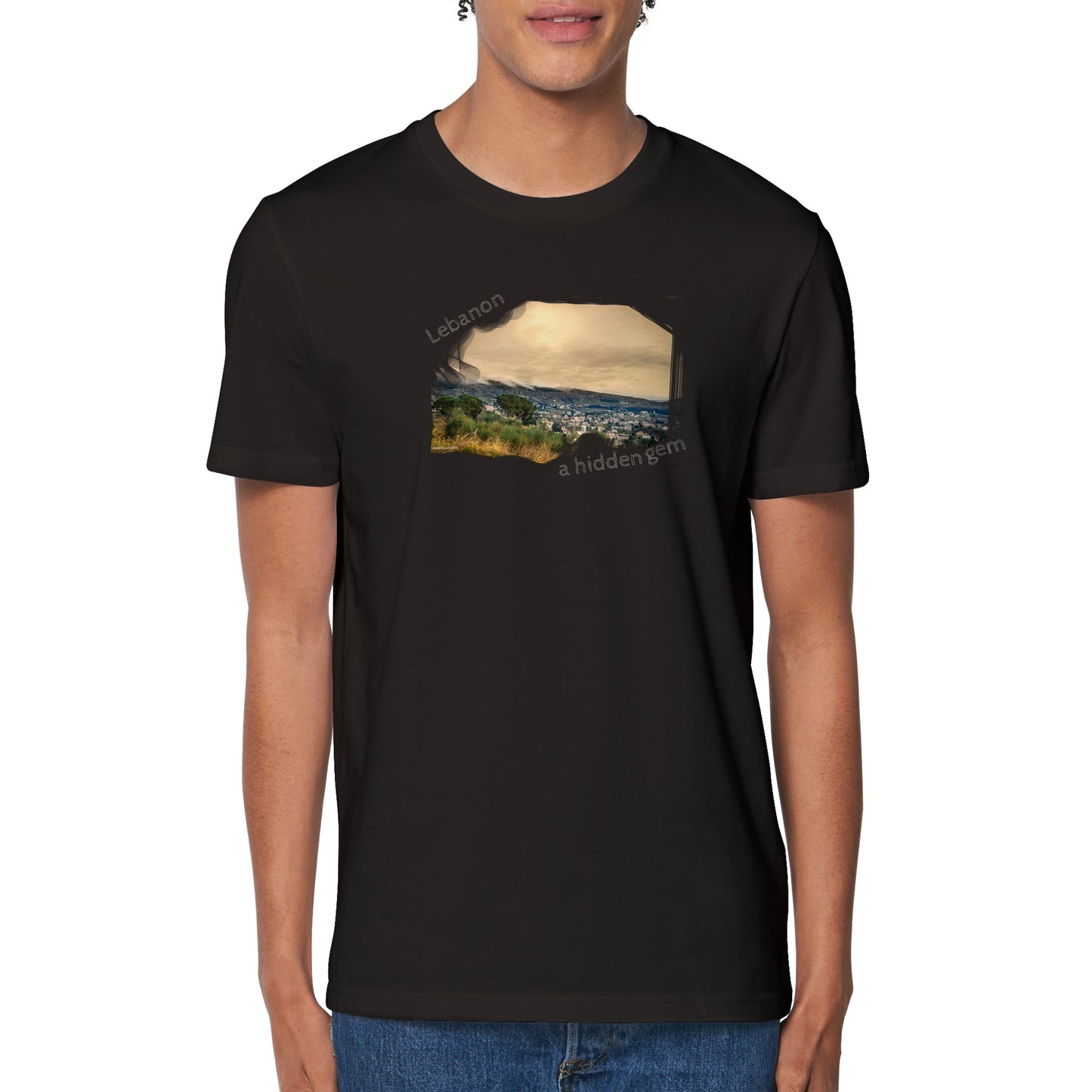 Hemena Mountains Sunsets-Lebanon Organic Unisex Crewneck T-shirt