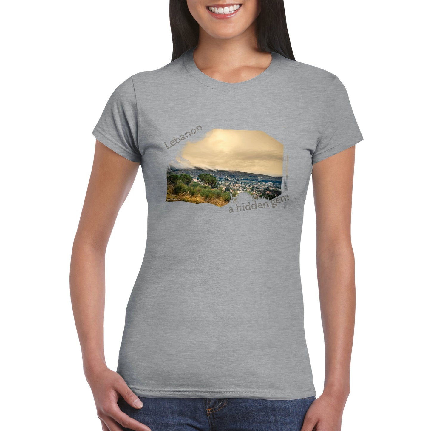 Hemena Sunset-Lebanon-Classic Womens Crewneck T-shirt