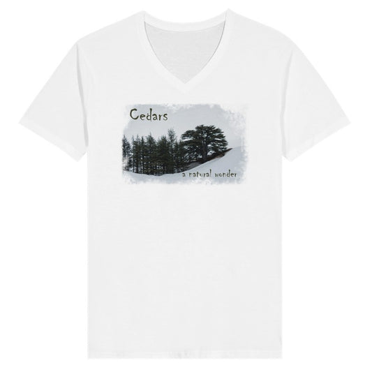 Cedars- Lebanon-  Woman Short Sleeve V-neck Premium T-shirt