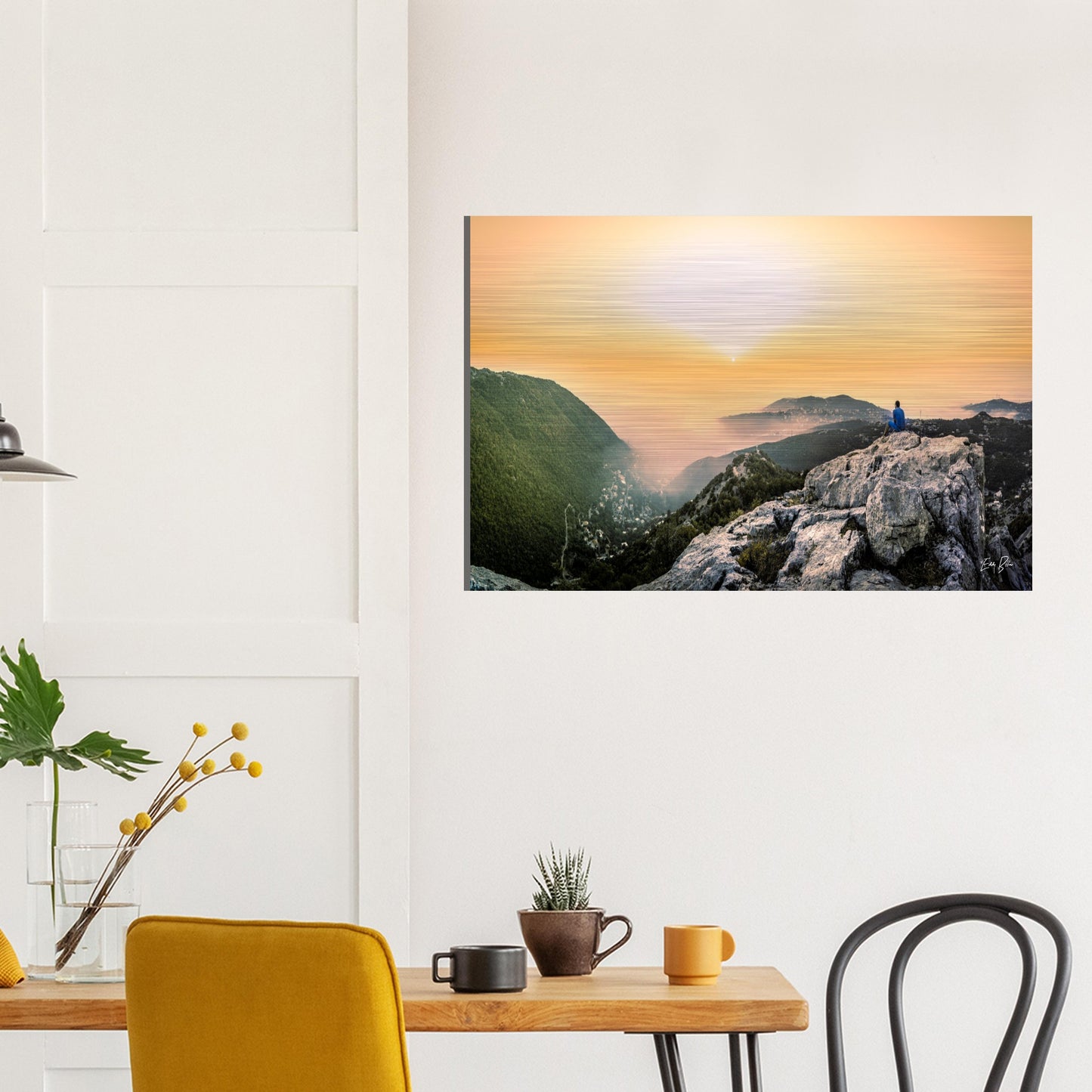 Keserwan Sunset-Lebanon-Brushed Aluminum Print