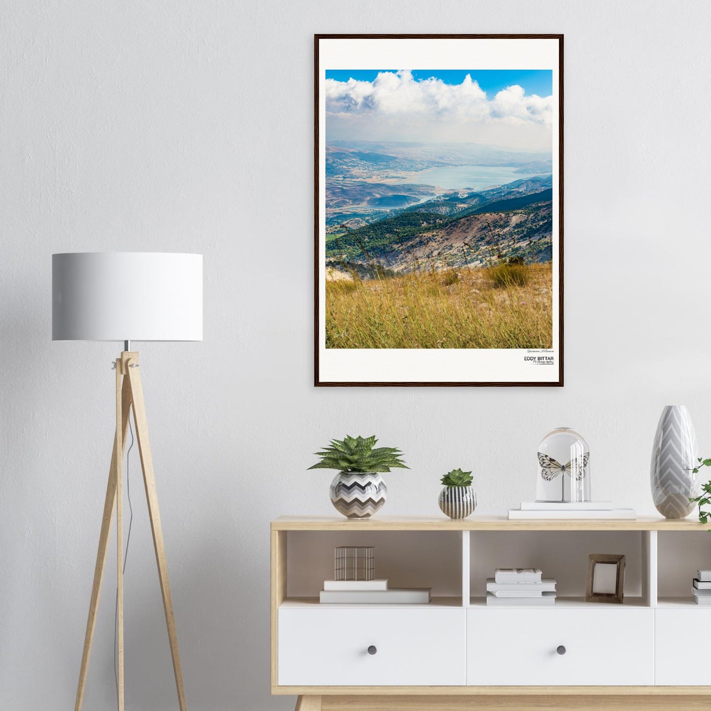 Qaraoun Lake-lebanon Museum-Quality Matte Paper Wooden Framed Poster