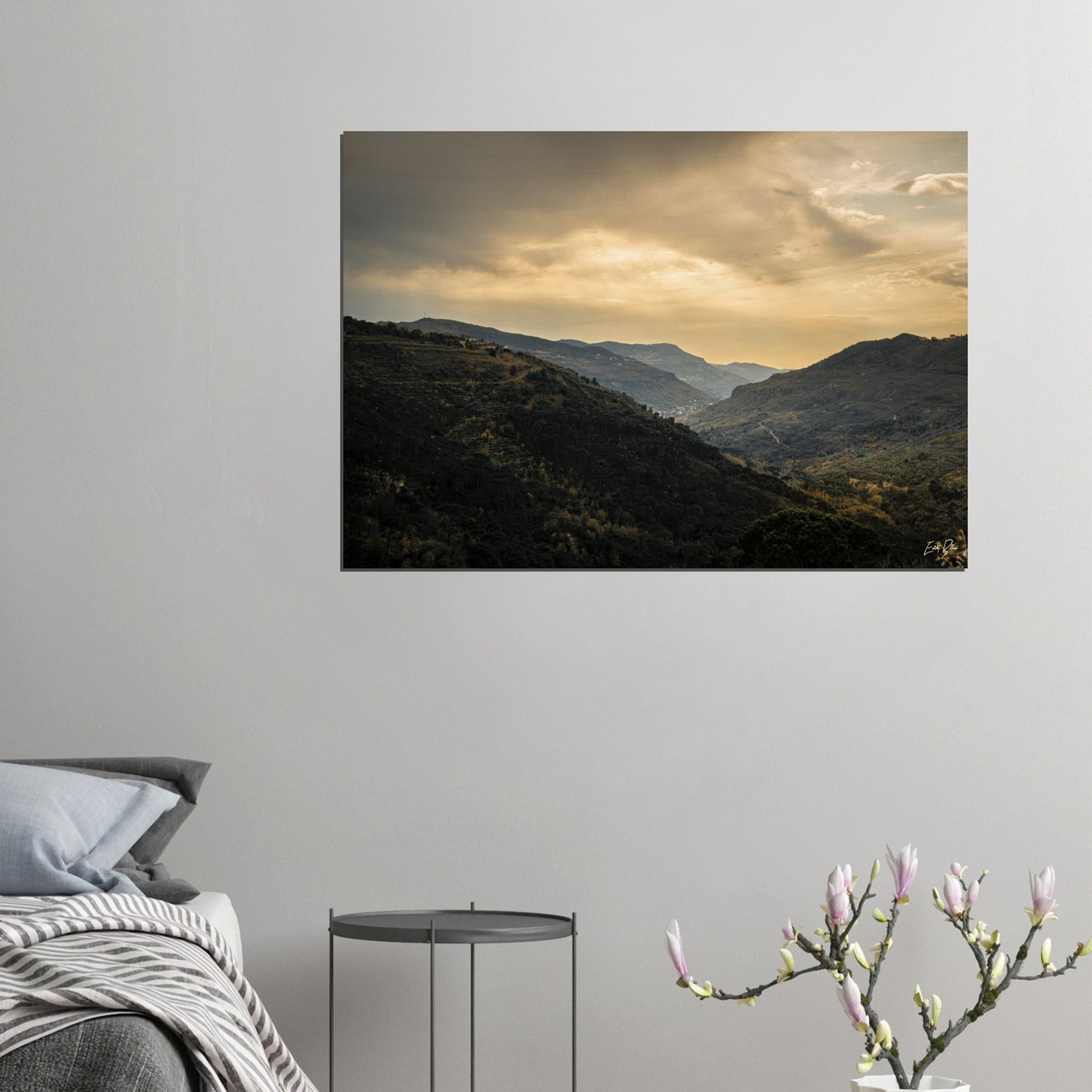 Chouf Mountains Sunset-Lebanon-Wood Prints