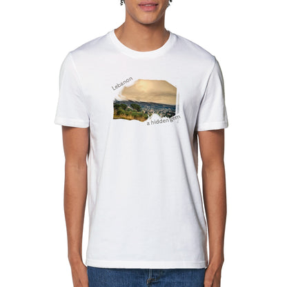 Hemena Mountains Sunsets-Lebanon Organic Unisex Crewneck T-shirt