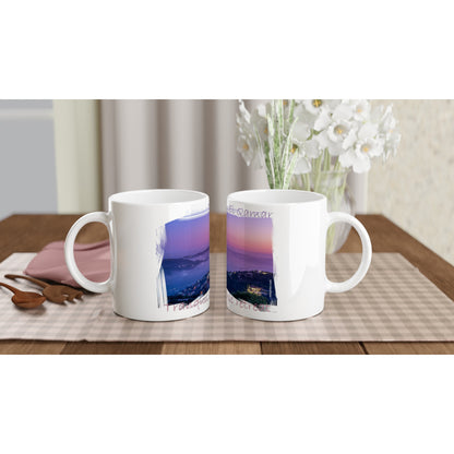 Deir El Qamar Sunset White 11oz Ceramic Mug