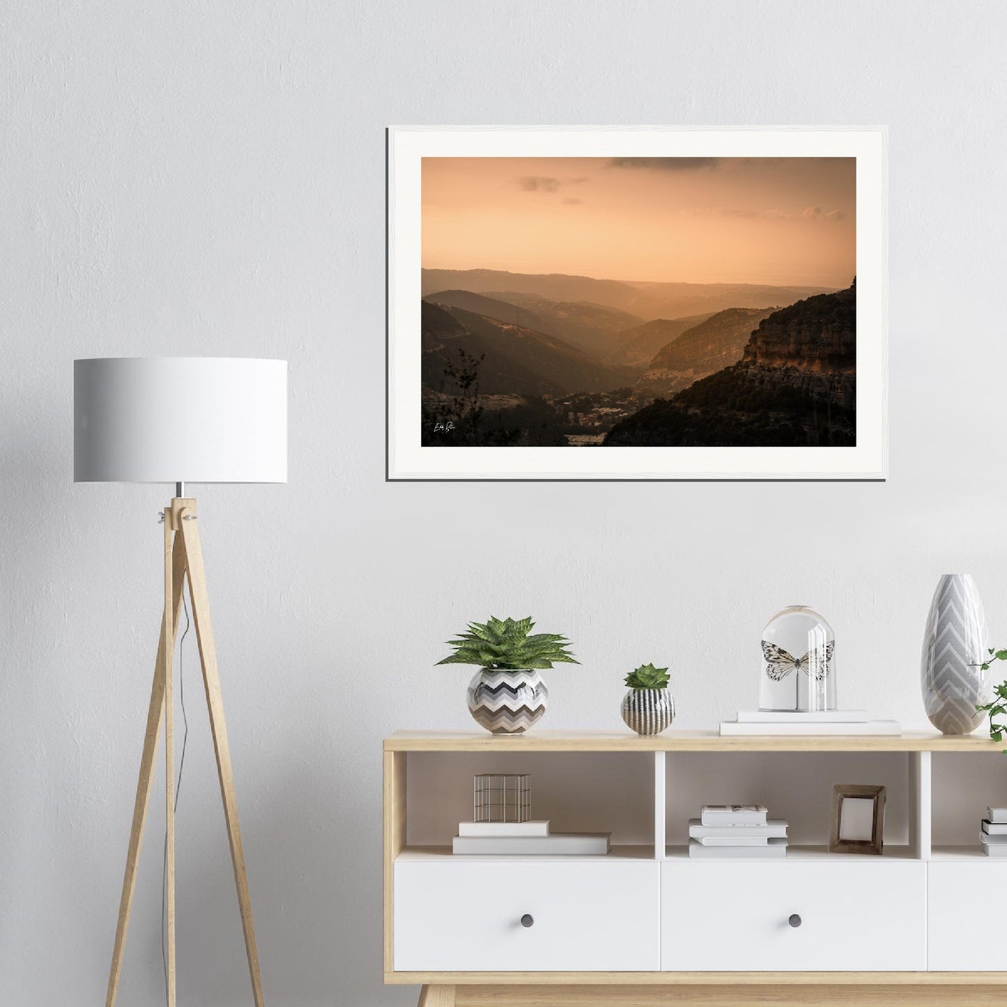 Valleys in Batroun Area-lebanon Museum-Quality Matte Paper Wooden Framed Poster