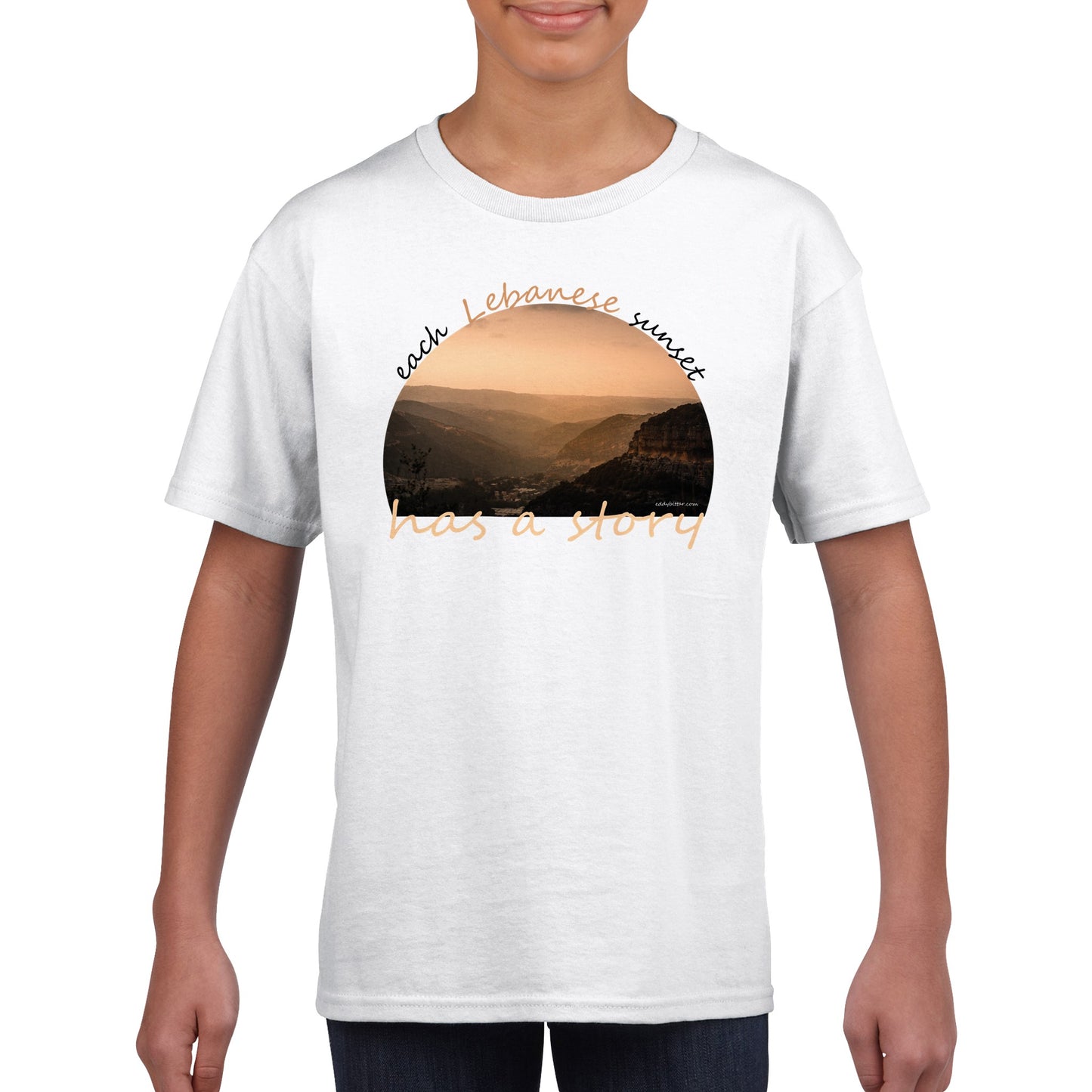 Batroun Mountains Sunset-LebanonClassic Kids Crewneck T-shirt