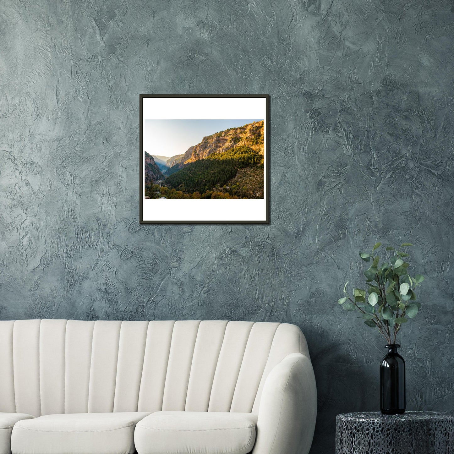 Kadicha Valley-Lebanon Classic Semi-Glossy Paper Metal Framed Poster