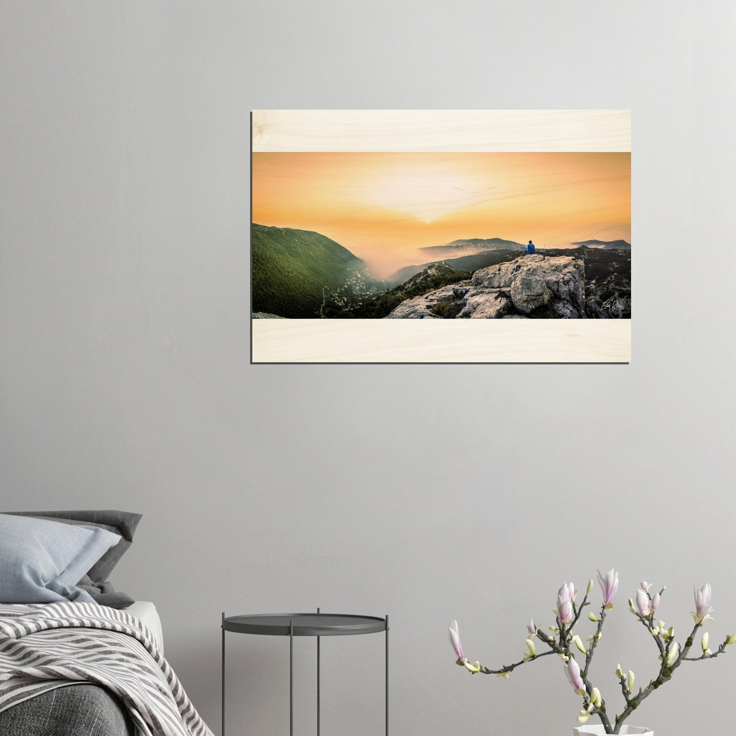 Kerserwan Pano Sunset-Lebanon-Wood Prints