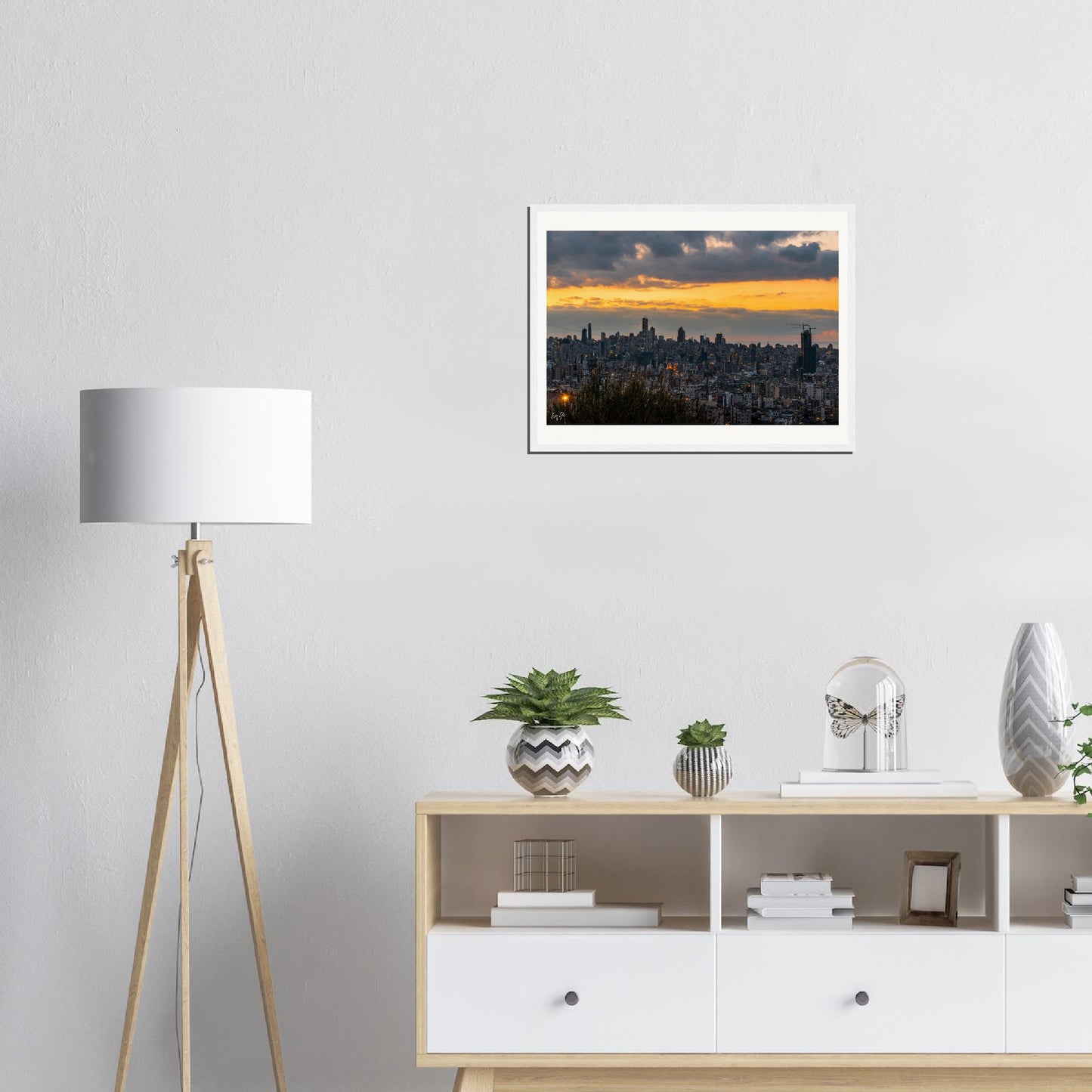 Beirut Sunset-Lebanon Museum-Quality Matte Paper Wooden Framed Poster