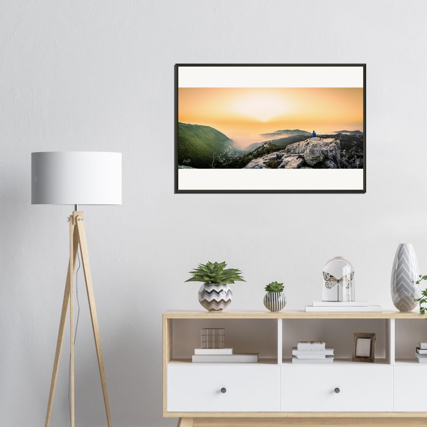 Keserwan Mountains Sunset-Lebanon-Museum-Quality Matte Paper Metal Framed Poster