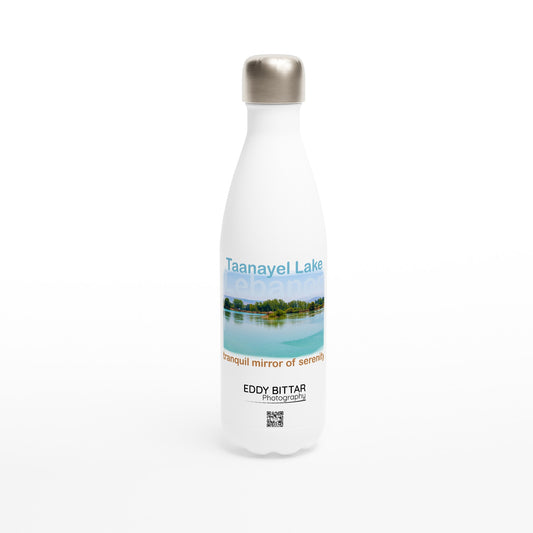 Taanayel-Lebanon-White 17oz Stainless Steel Water Bottle