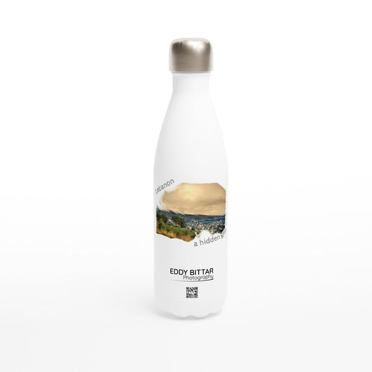 Hemena-Lebanon-White 17oz Stainless Steel Water Bottle
