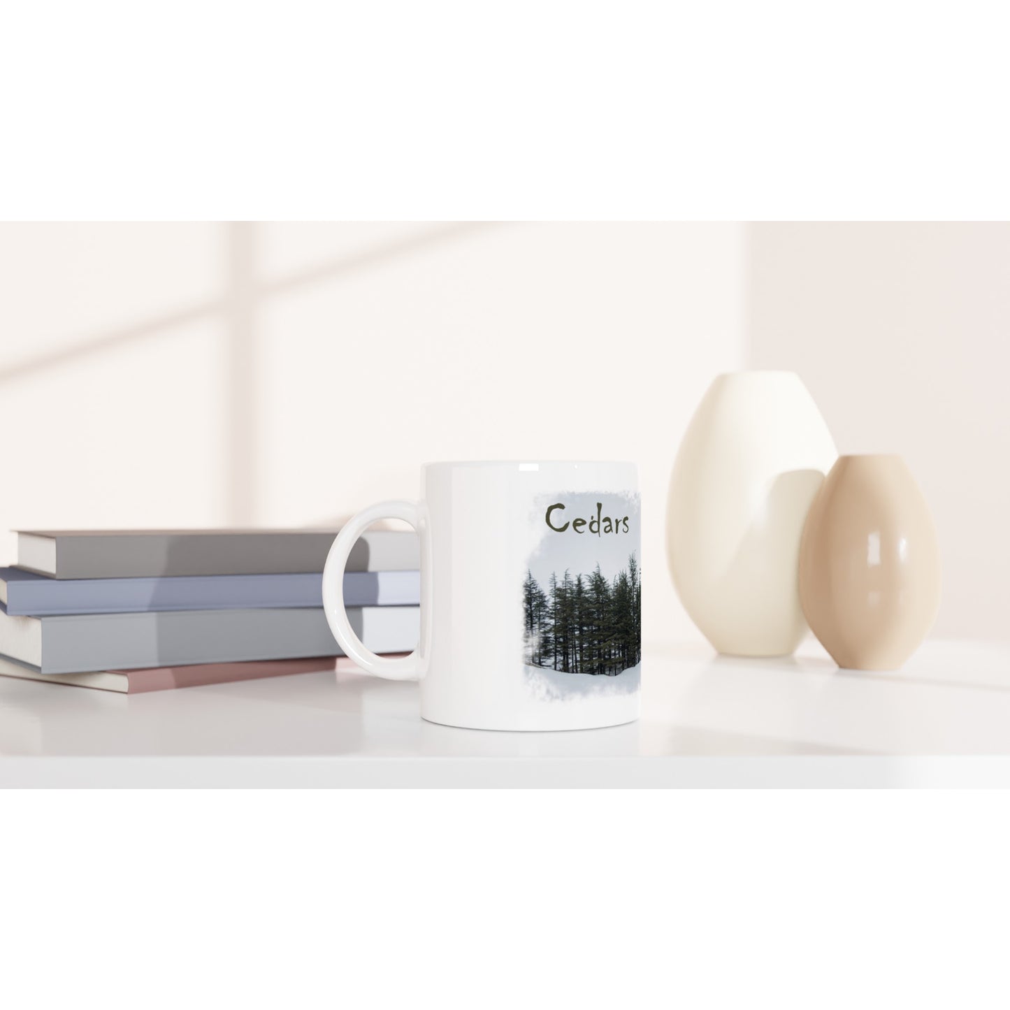 Cedars White 11oz Ceramic Mug