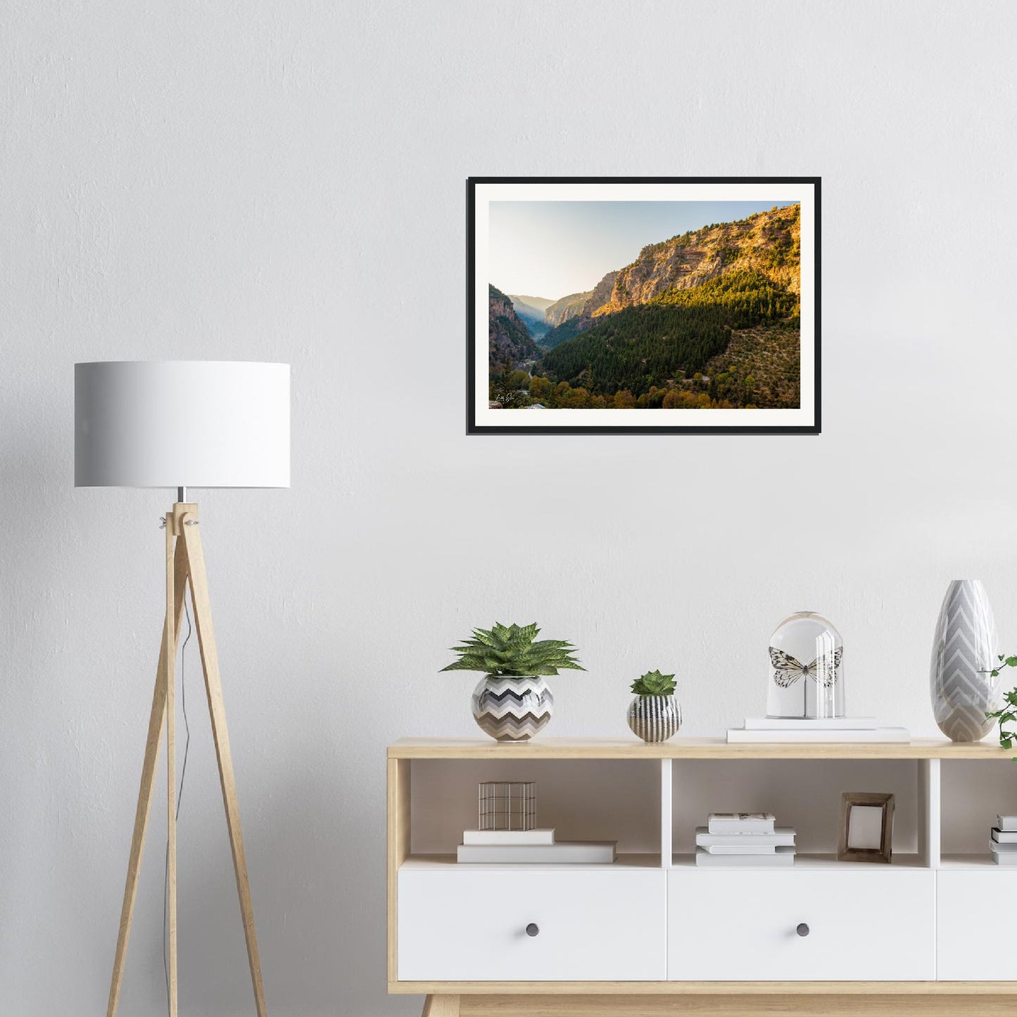 Kadicha Valley -Lebanon Museum-Quality Matte Paper Wooden Framed Poster