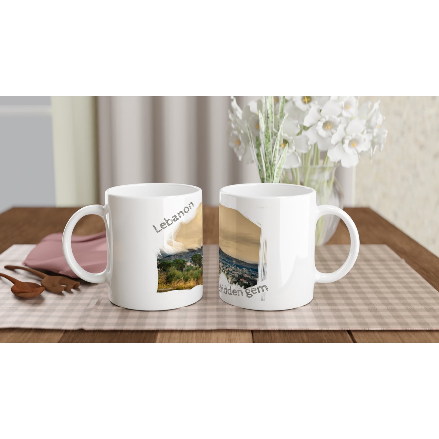 Hemena-Lebanon White 11oz Ceramic Mug