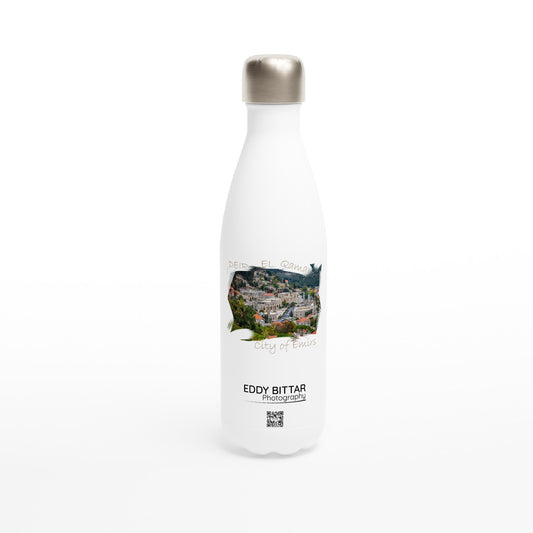 Deir El Qamar-Lebanon-White 17oz Stainless Steel Water Bottle